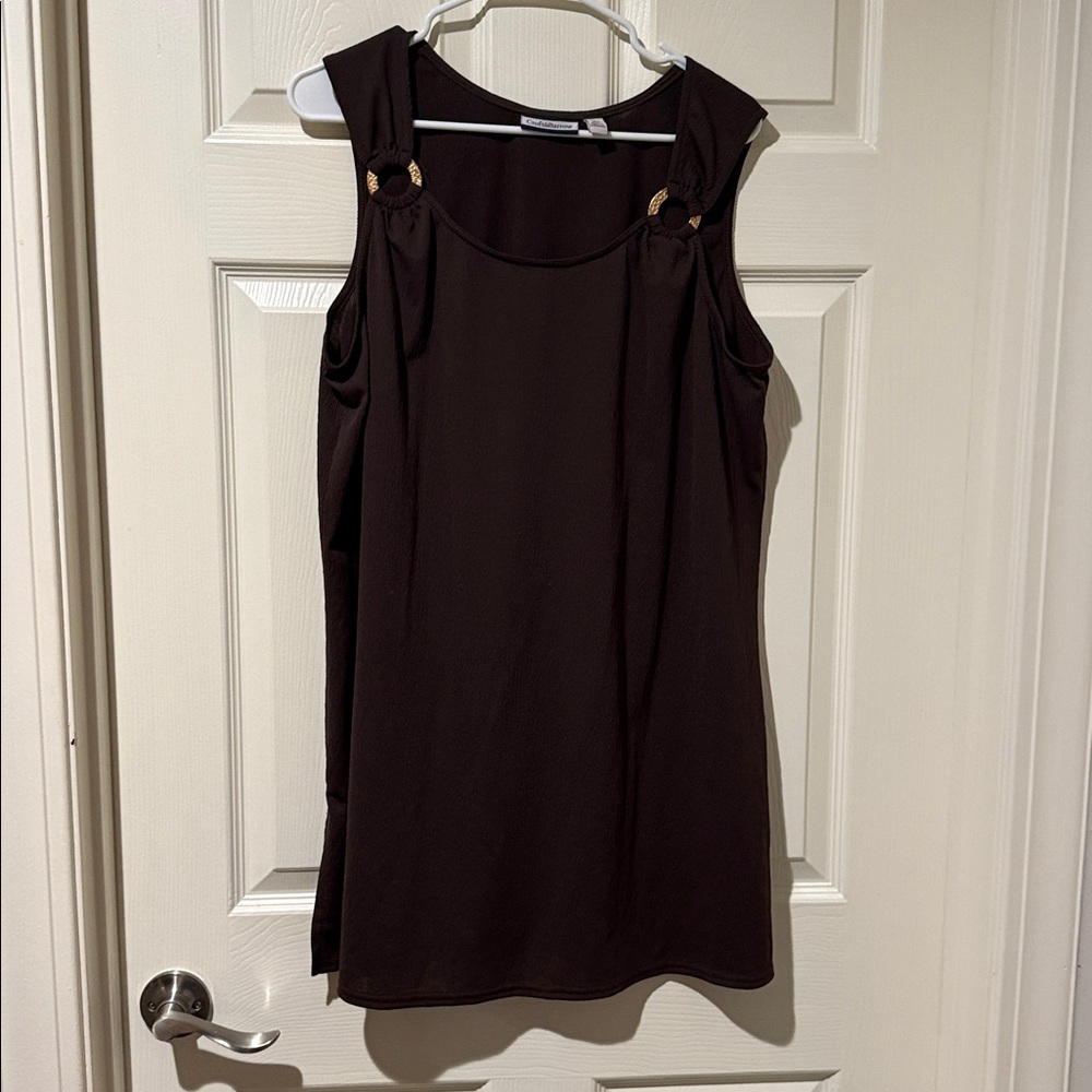 Swim Suit Coverup- Croft & Barrow Brown Top